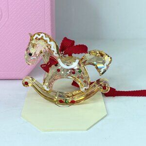 Swarovski-Holiday Cheers - Christmas Ornament Gingerbread Rocking Horse S240